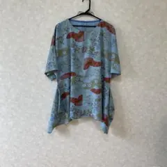 花*様 着物リメイク　半袖 トップス