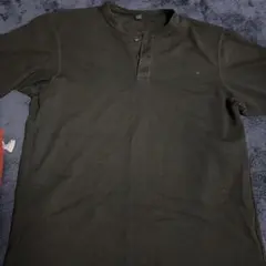 ワッフルヘンリーネックTシャツ