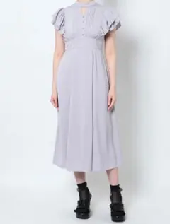 バックリボンピンタック ワンピース