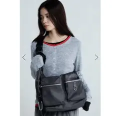 【新品未使用タグ付】JEANASISナイロンWPボディBAG チャコールグレーのサムネイル