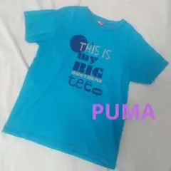 PUMA プーマ キッズTシャツ グラフィック 160cm ブルー スポーツに！