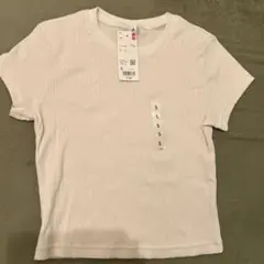 UNIQLO リブ ミニT オフホワイト S
