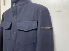 カール・ラガーフェルド　 シェルパライニング　シャツジャケット　濃紺色