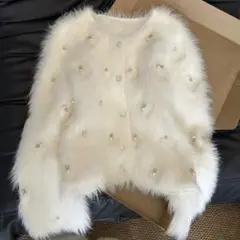 カーディガン　シャギーニット　ニット　shein snidel リゼクシー