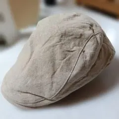 린넨 코튼 베이지 헌팅햇