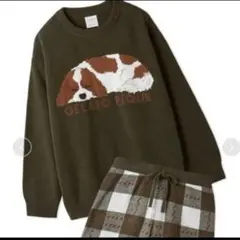 ジェラピケ ジャガードプルオーバー＆チェックショートパンツセット