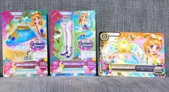 アイカツカード オデットスワン スカート シューズ ティアラ 3枚