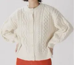 niko and ケーブルニットカーディガン M