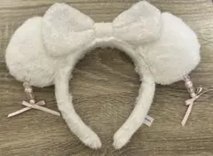 カチューシャ フリー ミニー 白 リボン