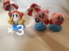 星のカービィ　チョコエッグ　ワドルディ×3 カービィ　パラソル　　すいこみ