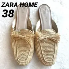 ZARA HOME フラットシューズ　サイズ38 リボンのサムネイル