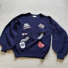 レピピアルマリオ　ワッペンニットセーター