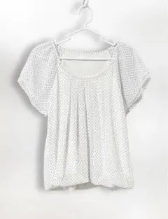 pour la frime ドット柄シフォンブラウス Mのサムネイル