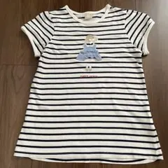 petit main★ボーダーTシャツ★アップリケ★130cm