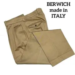 【美品】BERWICH ARDBEG コットンギャバジン2プリーツパンツのサムネイル