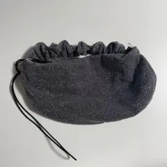 ギャザーハンドル ショルダーバッグ シルバー ラメ キラキラ