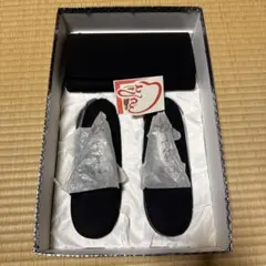 黒い草履とバッグのセット