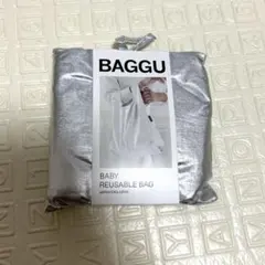 新品未使用 BAGGUバグー シルバー メタリック エコバッグ　Baby