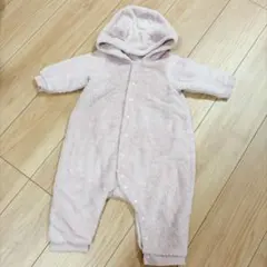 ★UNIQLO ユニクロ ピンク フリース ロンパース ベビー服 80cm★