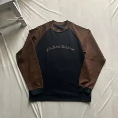 f.c.real bristol /ラグランカットソー 黒 ブラウンsize:Mのサムネイル
