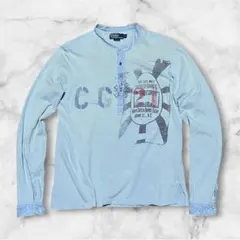 90s ラルフローレン メンズXL ヘンリーネック長袖カットソーのサムネイル