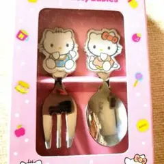 【希少、即決OK】ハローキティ ベビー スプーン&フォーク 2個セット