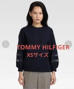 TOMMY HILFIGER レースパフスリーブトレーナー　ネイビー XSのサムネイル