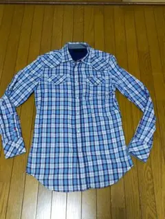 DIESEL ディーゼル チェックシャツ ネルシャツ ブルー系