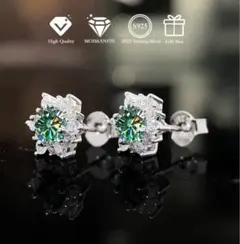 ☆FJ☆ 高級 モアサナイト ピアス S925 スターリングシルバー製