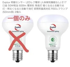 Explux 明暗センサー LEDレフ電球 (人体検知機能なし) E17口金