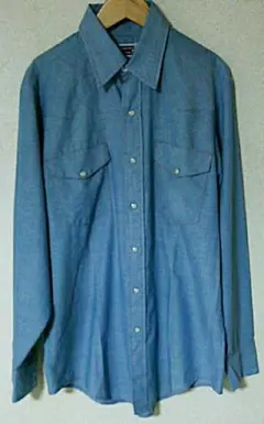 ​【幻級】60s 70s USA製BIG MACシャンブレー ウエスタンシャツM