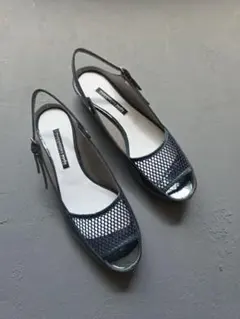お値下げ✩︎⡱　新品　メッシュ スリングバック パンプス　サイズ23.5センチのサムネイル