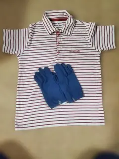 Mont-bell ストライプ ポロシャツとMont-bell 手袋セット