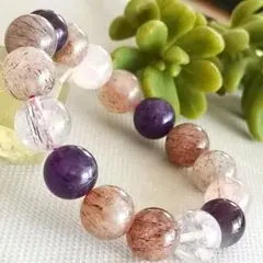 高品質■大玉■美品■天然石スーパーセブン約13.3mmブレスレット