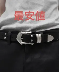 CS】STUDS LEATHER BELT ブラック スタッズベルト - メルカリ