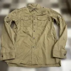 G-STAR RAW ベージュ長袖シャツSサイズ　レギュラーカラー　綿&リヨセル