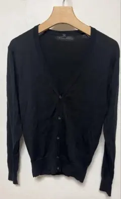 【未使用に近い】 無印良品 ブラック Vネック ニットカーディガン Sサイズ