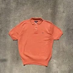 Ralph Lauren ニットポロシャツ　半袖　オレンジ