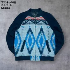 TOPMANネイティブ柄ブルゾン総柄アズテック柄ストリートMsizeアーカイブ