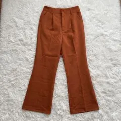 Tip Top センタープレス ワイドパンツ オレンジ系 大人カジュアルのサムネイル