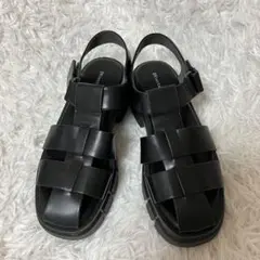 【美品】 オリエンタルトラフィック グルカサンダル ブラック Mサイズ 厚底