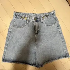 デニム ハイウエストショートパンツ Sサイズ