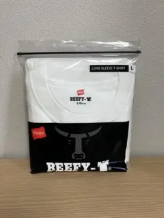 【新品】Hanes BEEFY-T 長袖Tシャツ L 白　ホワイト　ロンt