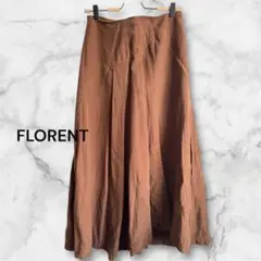 FLORNET ブラウン リネンフレアスカートのサムネイル