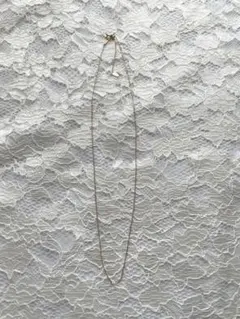 agete K10 ロングネックレススライドボールアジャスター付き 美品USED