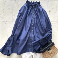 美品＊アピースオブライブラリー コットンカットワークブラウス 