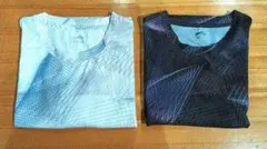 ★ 2枚セット ★ メンズ　 接触冷感-3℃　UV Tシャツ Lサイズ
