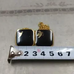 昭和レトロ　肥後象嵌　イヤリング　伝統工芸品