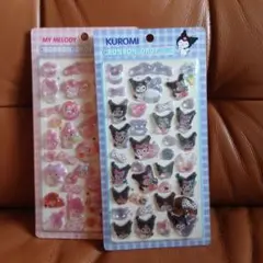 硬いシール　キャラクター3D立体シール 2枚セット