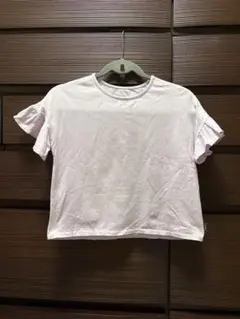 GITA フリルスリーブ クロップドTシャツ ライトパープルのサムネイル